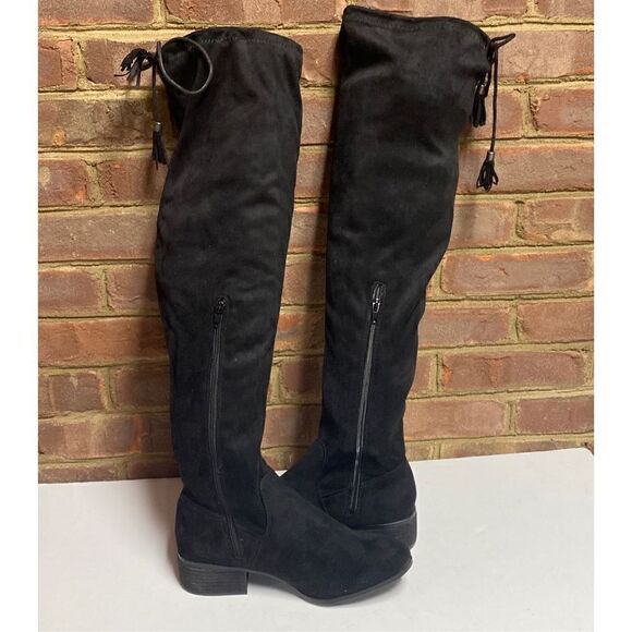 Madden Girl Prissy Black Over The Knee Boot Size 9 NEW - Picture 4 of 9